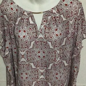 Women's Paisley Print Top Liz Claiborne Size XXL